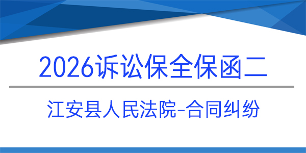 江安县人民法院,合同纠纷,诉讼保全