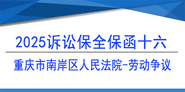 重庆市南岸区人民法院,诉讼保全,财产保全