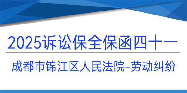 成都市锦江区人民法院,诉讼保全,财产保全