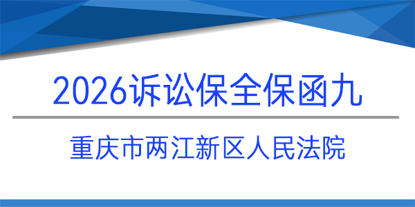 重庆市两江新区人民法院,诉讼保全,财产保全